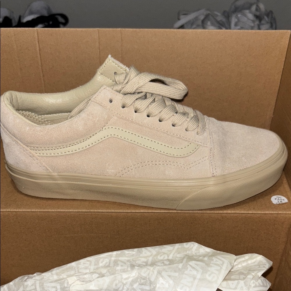 Vans Women’s Beige Suede Sneakers